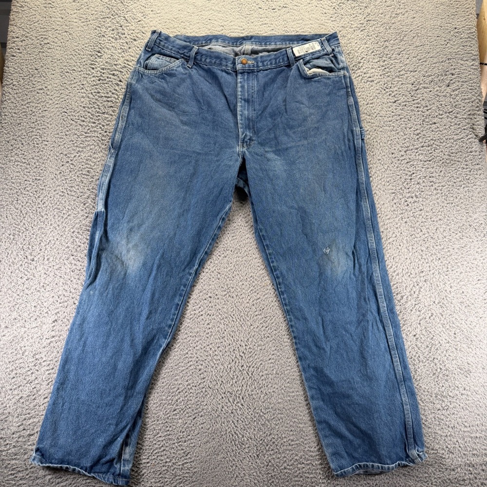 Dickies Jeans Mens 40x32 Blue Denim Straight Carpenter Faded Workwear Utility